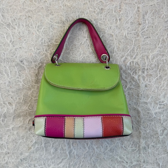 Tommy Hilfiger Y2K Lime & Bubblegum Mini Top Handle Bag - Picture 2 of 6